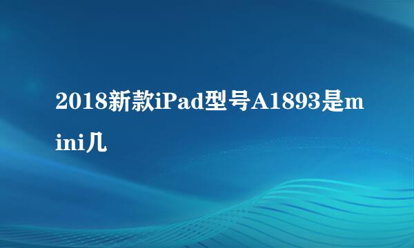 2018新款iPad型号A1893是mini几