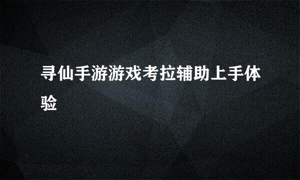 寻仙手游游戏考拉辅助上手体验