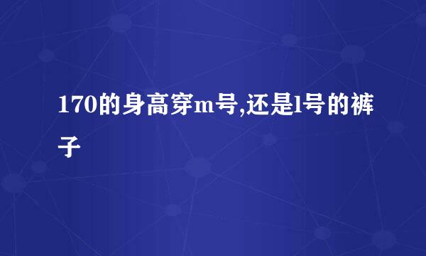 170的身高穿m号,还是l号的裤子