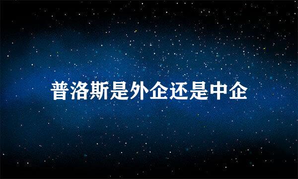 普洛斯是外企还是中企