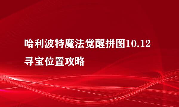 哈利波特魔法觉醒拼图10.12寻宝位置攻略