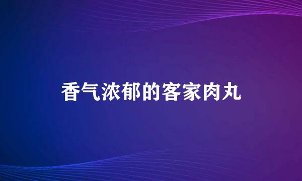 香气浓郁的客家肉丸
