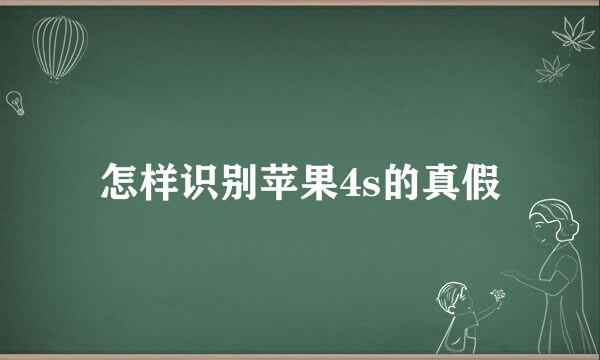 怎样识别苹果4s的真假
