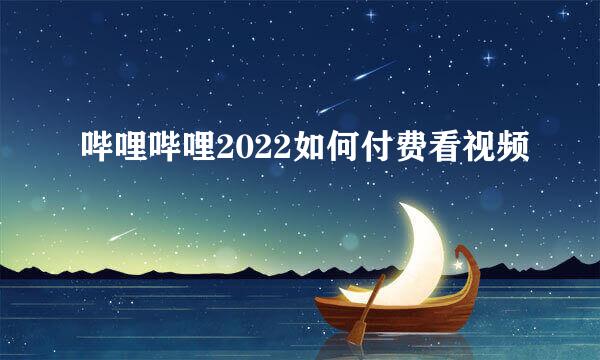 哔哩哔哩2022如何付费看视频
