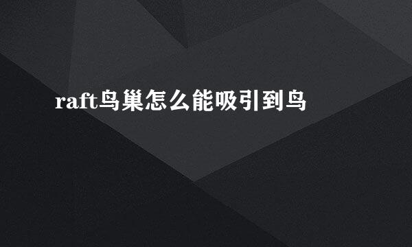 raft鸟巢怎么能吸引到鸟