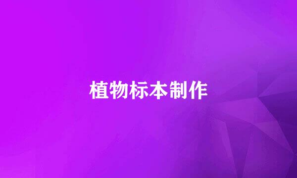 植物标本制作