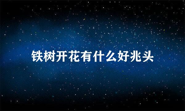 铁树开花有什么好兆头