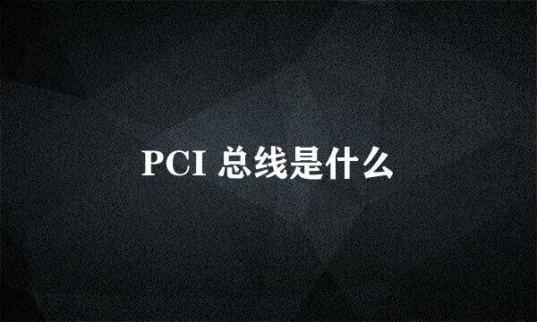 PCI 总线是什么