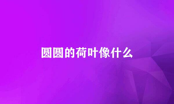 圆圆的荷叶像什么