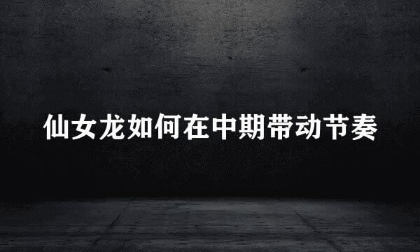 仙女龙如何在中期带动节奏
