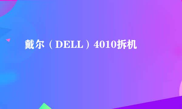 戴尔（DELL）4010拆机