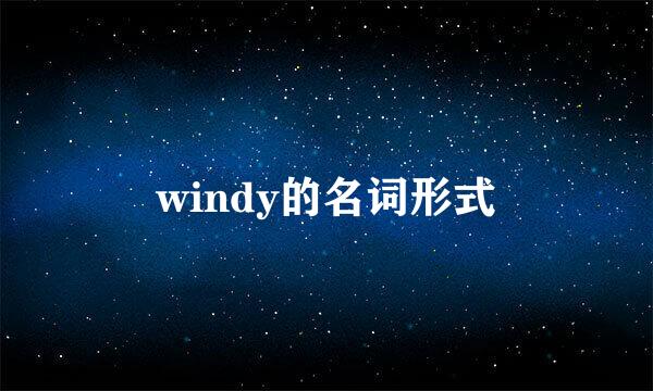 windy的名词形式