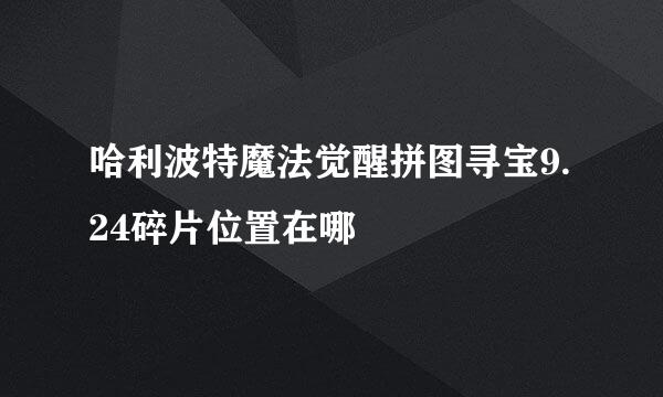 哈利波特魔法觉醒拼图寻宝9.24碎片位置在哪