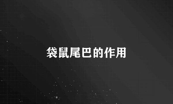 袋鼠尾巴的作用