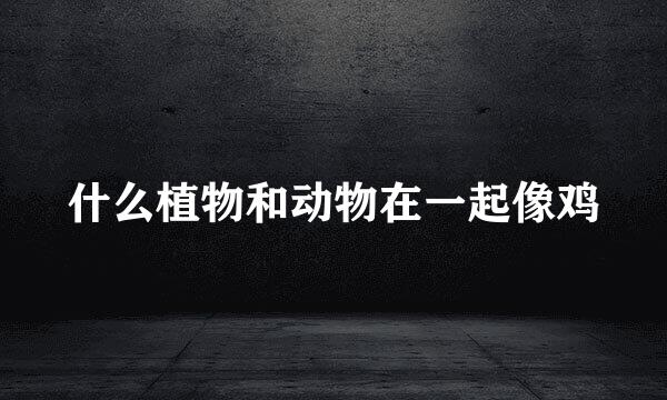 什么植物和动物在一起像鸡