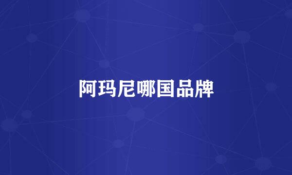 阿玛尼哪国品牌