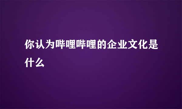 你认为哔哩哔哩的企业文化是什么