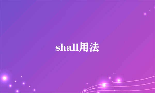 shall用法
