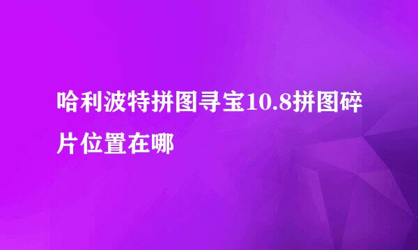 哈利波特拼图寻宝10.8拼图碎片位置在哪