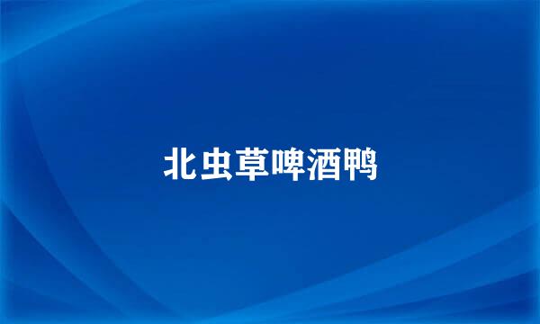 北虫草啤酒鸭
