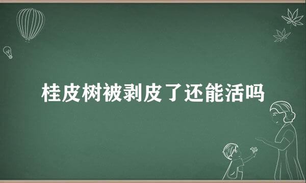 桂皮树被剥皮了还能活吗
