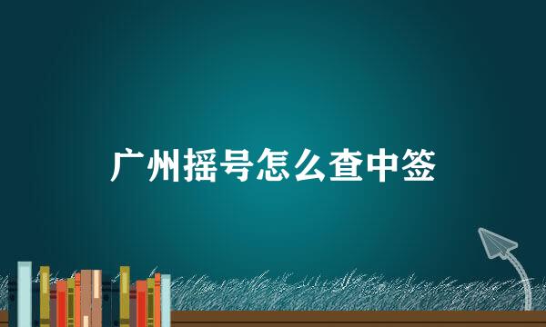 广州摇号怎么查中签