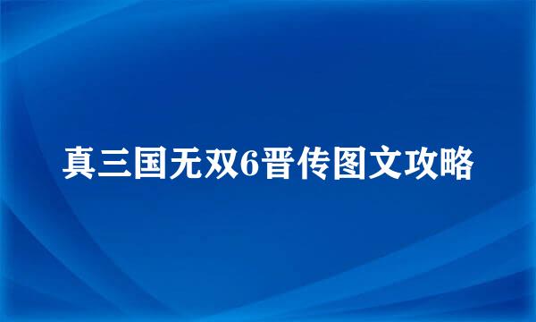 真三国无双6晋传图文攻略