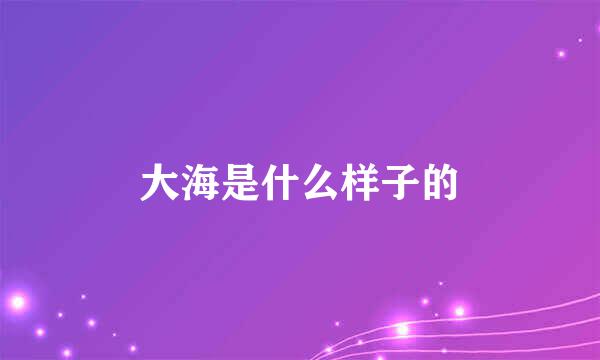 大海是什么样子的