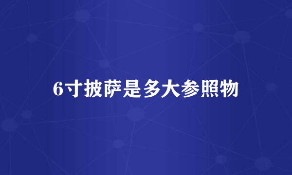 6寸披萨是多大参照物