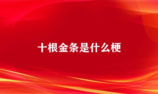 十根金条是什么梗
