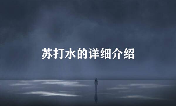 苏打水的详细介绍