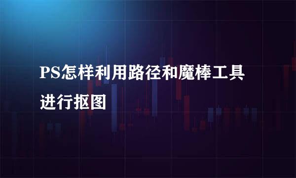 PS怎样利用路径和魔棒工具进行抠图