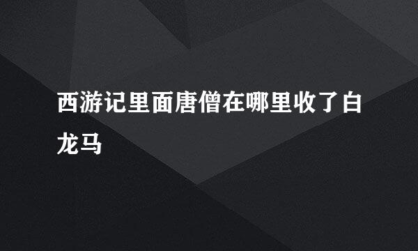 西游记里面唐僧在哪里收了白龙马