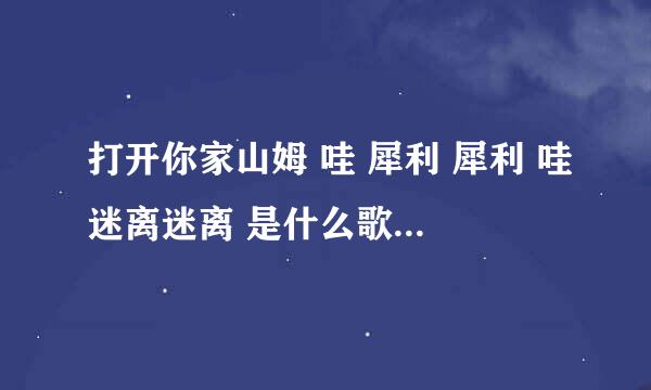 打开你家山姆 哇 犀利 犀利 哇迷离迷离 是什么歌 英文的