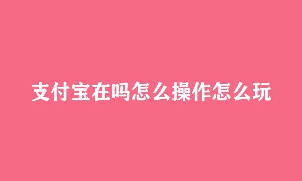 支付宝在吗怎么操作怎么玩