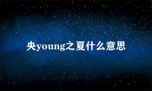 央young之夏什么意思