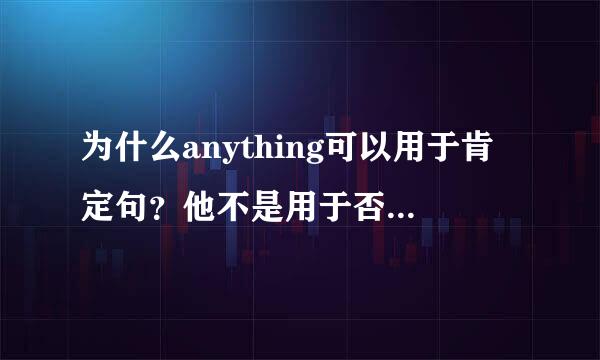 为什么anything可以用于肯定句？他不是用于否定疑问句的吗