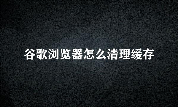 谷歌浏览器怎么清理缓存