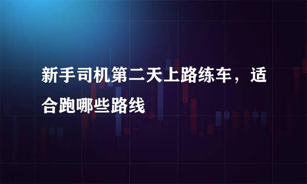 新手司机第二天上路练车，适合跑哪些路线