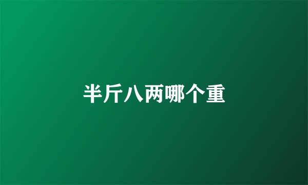 半斤八两哪个重