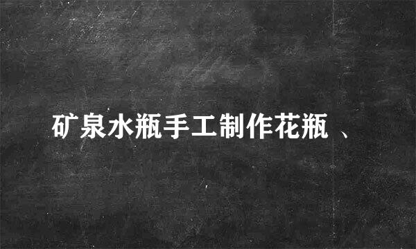 矿泉水瓶手工制作花瓶 、