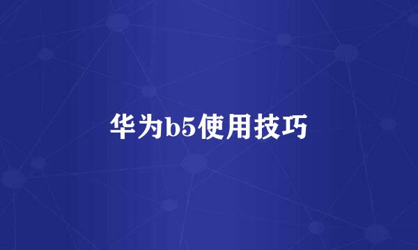华为b5使用技巧