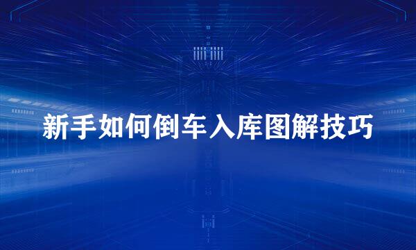 新手如何倒车入库图解技巧