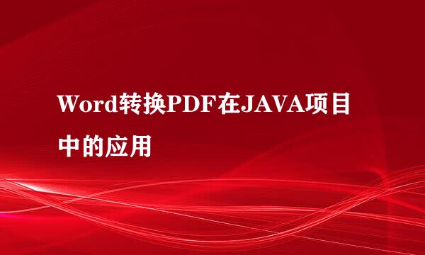 Word转换PDF在JAVA项目中的应用