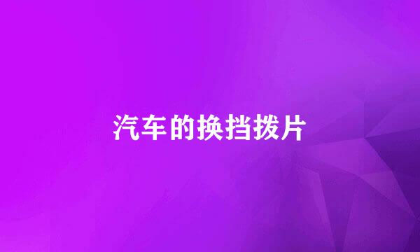汽车的换挡拨片