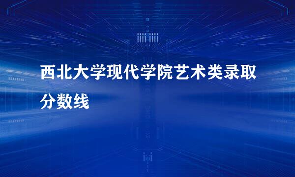 西北大学现代学院艺术类录取分数线