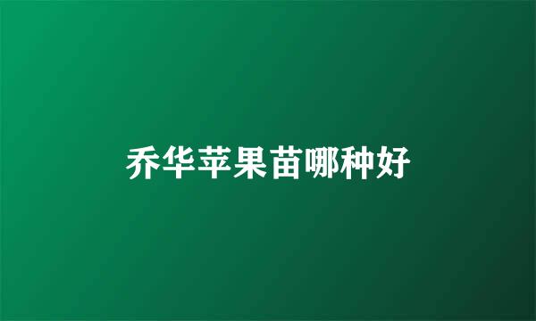 乔华苹果苗哪种好