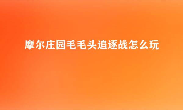 摩尔庄园毛毛头追逐战怎么玩