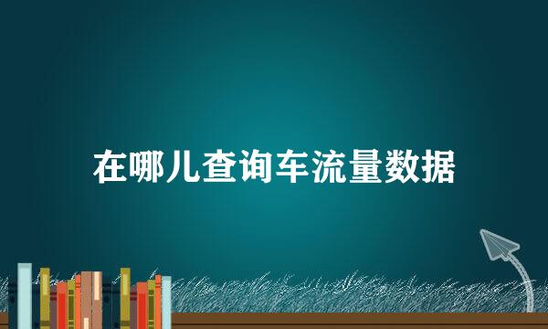 在哪儿查询车流量数据