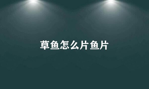 草鱼怎么片鱼片